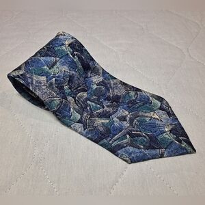 Christian Dior Monsieur 💯 Italian Silk Men's Tie 3.5"x58" Blue/Green Abstract